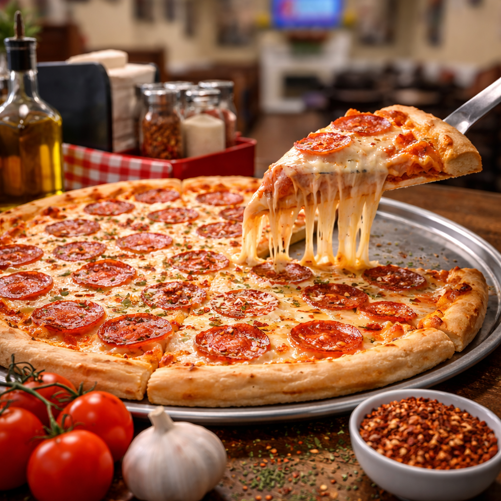 Pizza making process